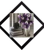 Vase & Books Satin Matt Texture UV Art Painting