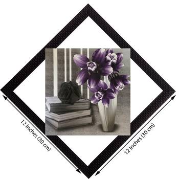 Vase & Books Satin Matt Texture UV Art Painting 3