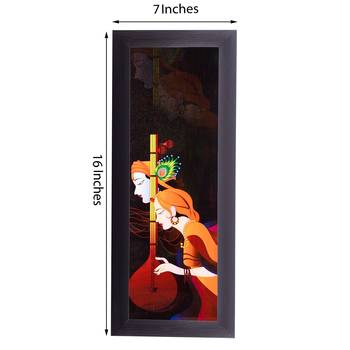 Radha Krishna Satin Matt Texture UV Art Painting 3