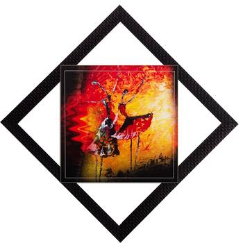 Colorful Dancing Figurine Satin Matt Texture UV Art Painting 1