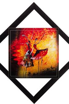 Colorful Dancing Figurine Satin Matt Texture UV Art Painting