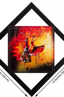Colorful Dancing Figurine Satin Matt Texture UV Art Painting