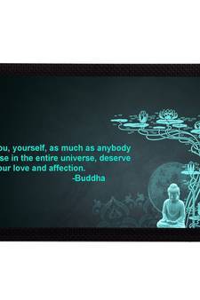 Captioned Lord Buddha Satin Matt Texture UV Art Painting