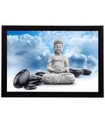 White Lord Buddha Satin Matt Texture UV Art Painting
