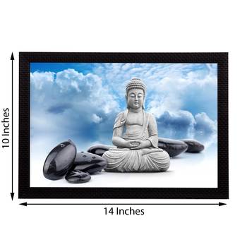 White Lord Buddha Satin Matt Texture UV Art Painting 2