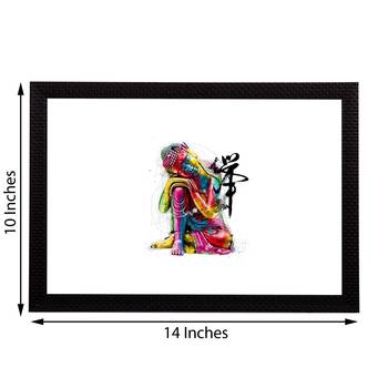 Colorful Lord Buddha Satin Matt Texture UV Art Painting 3