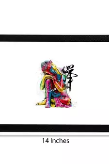 Colorful Lord Buddha Satin Matt Texture UV Art Painting