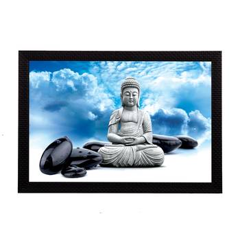 White Lord Buddha Satin Matt Texture UV Art Painting 1