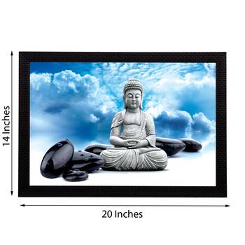 White Lord Buddha Satin Matt Texture UV Art Painting 3