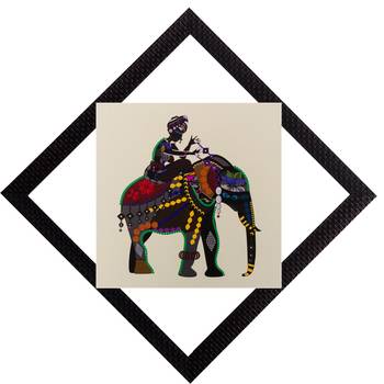Elehant Ride Satin Matt Texture UV Art Painting 1
