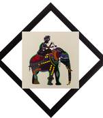 Elehant Ride Satin Matt Texture UV Art Painting