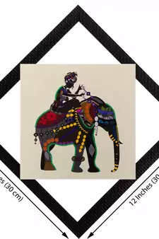 Elehant Ride Satin Matt Texture UV Art Painting