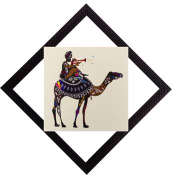 Decorated Camel Satin Matt Texture UV Art Painting 1