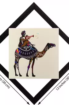 Decorated Camel Satin Matt Texture UV Art Painting