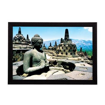 Grey Lord Buddha Satin Matt Texture UV Art Painting 1