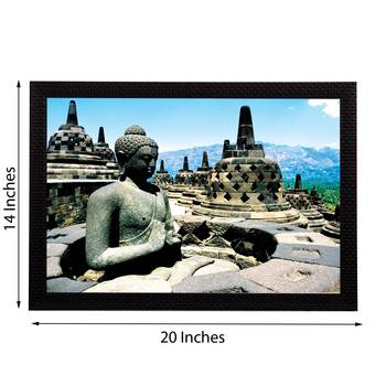 Grey Lord Buddha Satin Matt Texture UV Art Painting 2