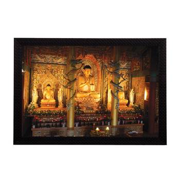Glowing Lord Buddha Satin Matt Texture UV Art Painting 1