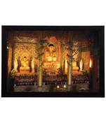 Glowing Lord Buddha Satin Matt Texture UV Art Painting
