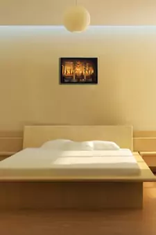 Glowing Lord Buddha Satin Matt Texture UV Art Painting