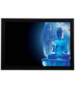 Neon Blue Lord Buddha Satin Matt Texture UV Art Painting