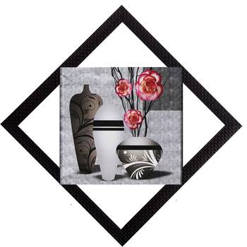 Three Vases Satin Matt Texture UV Art Painting 1