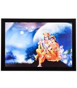 Radha Krishna Satin Matt Texture UV Art Painting