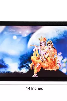 Radha Krishna Satin Matt Texture UV Art Painting