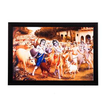 Lord Krishna Satin Matt Texture UV Art Painting 1
