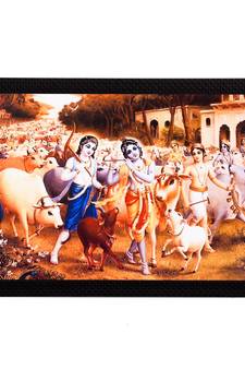 Lord Krishna Satin Matt Texture UV Art Painting