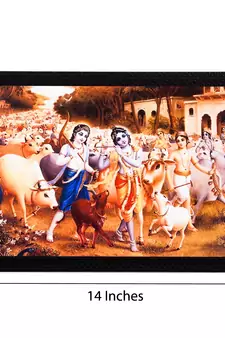 Lord Krishna Satin Matt Texture UV Art Painting