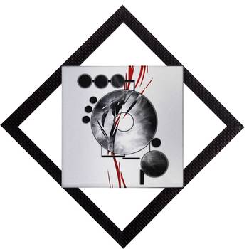 Black & Grey Satin Matt Texture UV Art Painting 1