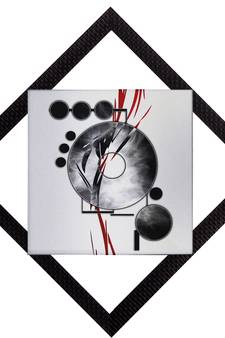 Black & Grey Satin Matt Texture UV Art Painting