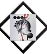 Black & Grey Satin Matt Texture UV Art Painting