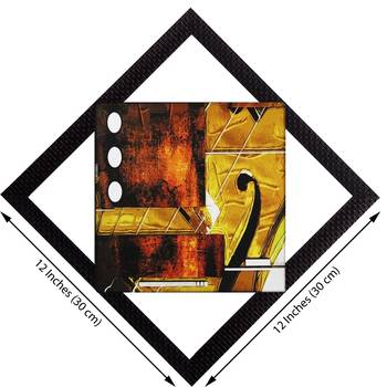 Brown & Yellow Satin Matt Texture UV Art Painting 2