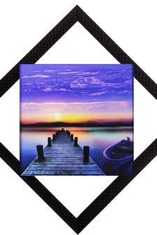 Sunset View Satin Matt Texture UV Art Painting