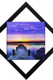 Sunset View Satin Matt Texture UV Art Painting
