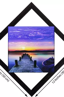 Sunset View Satin Matt Texture UV Art Painting