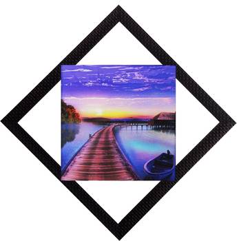 Over Bridge Sunset View Satin Matt Texture UV Art Painting 1