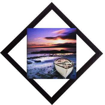 Sunset & Beach View Satin Matt Texture UV Art Painting 1