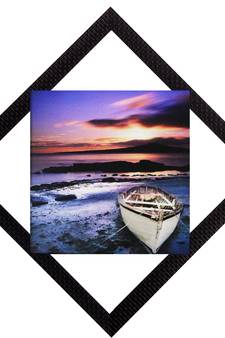 Sunset & Beach View Satin Matt Texture UV Art Painting