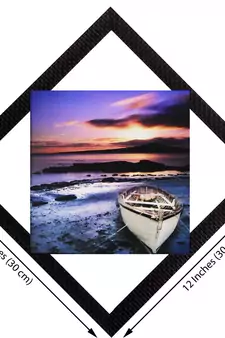 Sunset & Beach View Satin Matt Texture UV Art Painting