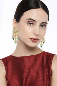 Traditional Kundan Pearl Earrings & For Women