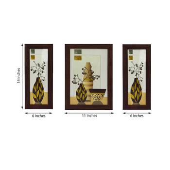 Set of 3 Botanical Satin Matt Textured UV Art Painting 2