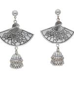 Navratri Oxidized Silver Jhumki Earrings For Women