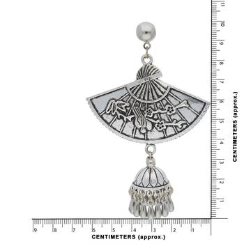 Navratri Oxidized Silver Jhumki Earrings For Women 3