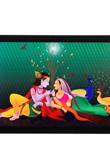Radha & Lord Krishna Satin Matt Texture UV Art Painting