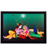 Radha & Lord Krishna Satin Matt Texture UV Art Painting