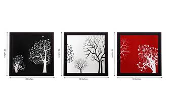 Set of 3 Abstract Design Satin Matt Textured UV Art Painting 3