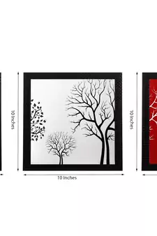 Set of 3 Abstract Design Satin Matt Textured UV Art Painting