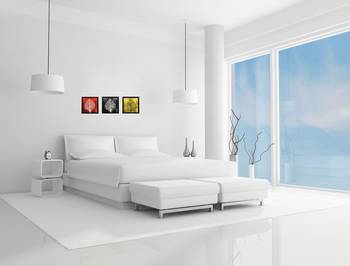 Set of 3 Abstract Design Satin Matt Textured UV Art Painting 1